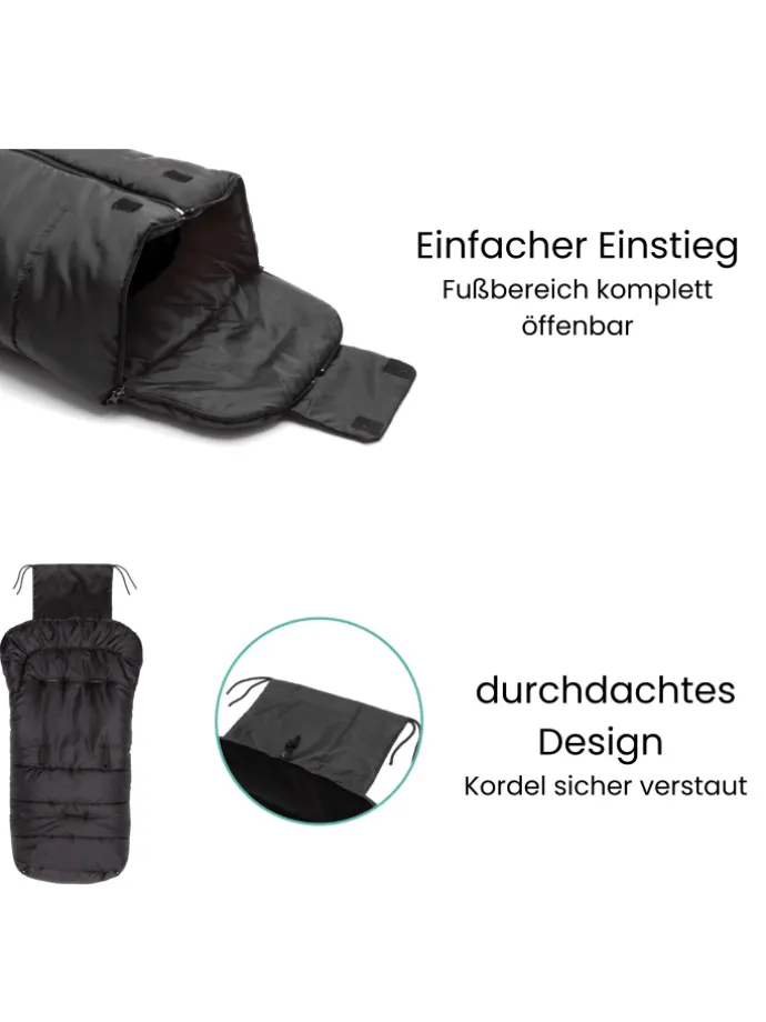 Winterfußsack Eco BIG in Schwarz