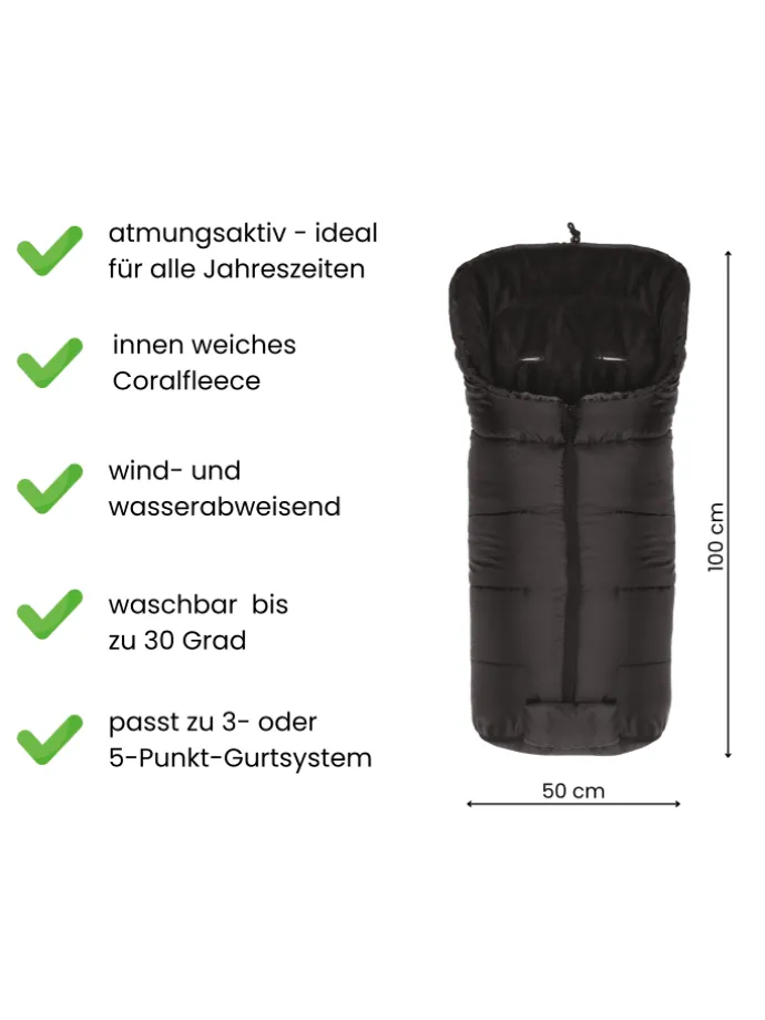 Winterfußsack Eco BIG in Schwarz