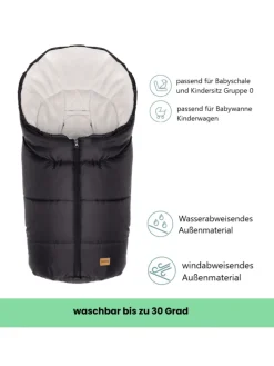 Winterfußsack Eco SMALL Gr. 0 in Schwarz