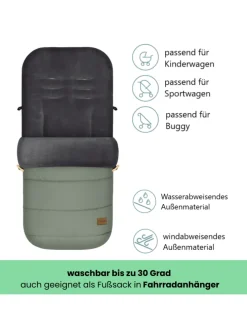 Winterfußsack Lanin Exklusiv in Salbei