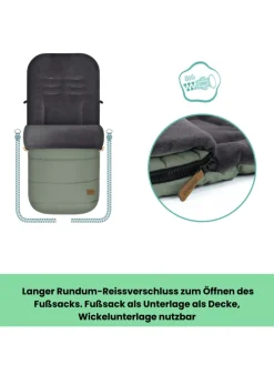 Winterfußsack Lanin Exklusiv in Salbei