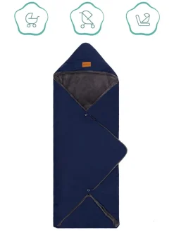 Winterfußsack "Tanaga" in Dunkelblau - (L)80 x (B)35 cm