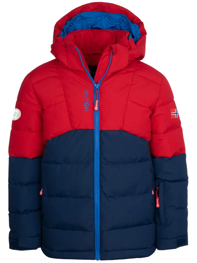 Winterjacke "Gryllefjord" in Dunkelblau/ Rot