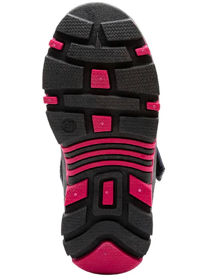 Winterstiefel "Kanga-Bean II" in Dunkelblau/ Pink