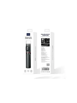 WiWU - Selfie Stick Wi-SE003 mit Stativfunktion und LED-Licht in Schwarz