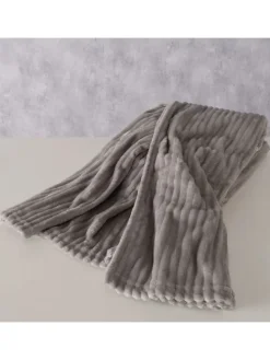 Wohndecke "Hygge" in Grau - (L)180 x (B)130 cm