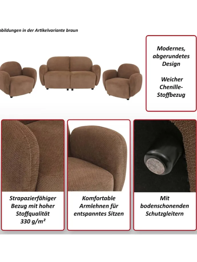 Wohnzimmer-Set P33, Creme