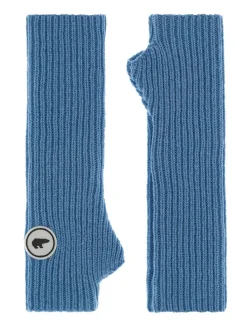 Wollarmstulpen "Kalea" in Blau