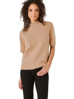 Wollbluse in Beige