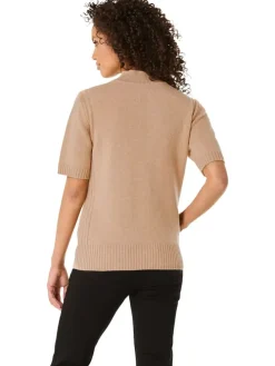 Wollbluse in Beige
