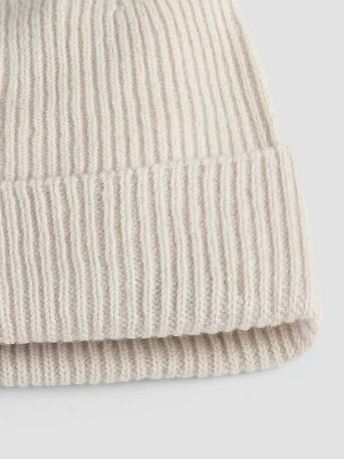 Wollmütze in Creme