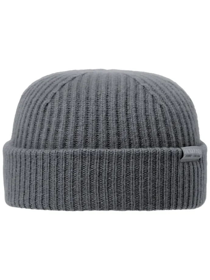 Wollmütze JACPREM Wool Beanie in Grau