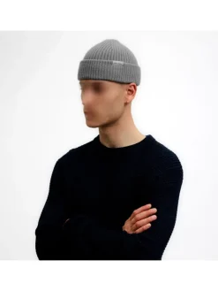 Wollmütze JACPREM Wool Beanie in Grau