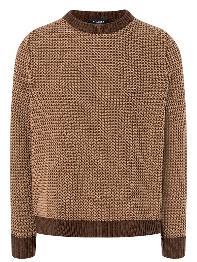 Wollpullover in Hellbraun