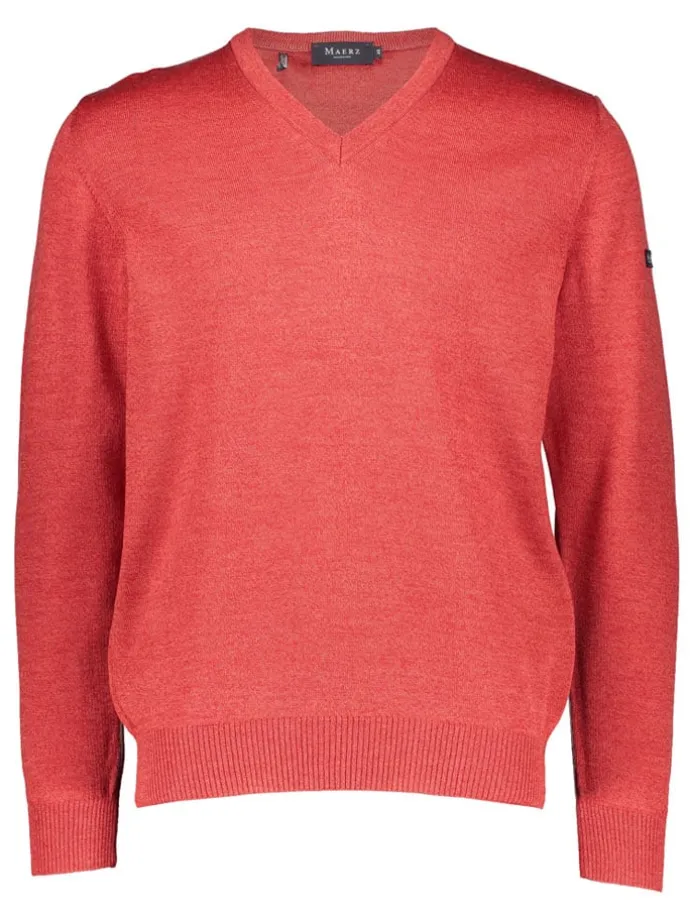 Wollpullover in Koralle