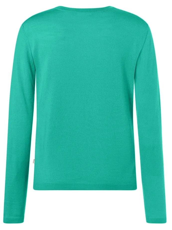 Wollpullover in Türkis