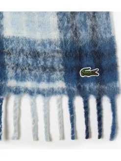 Wollschal in Blau