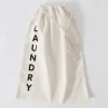 Wäschebeutel "Laundy" in Weiß/ Schwarz - (H)56 cm