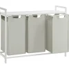 Wäschekorb in Hellgrau/ Weiß - (B)92,5 x (H)72 x (T)33 cm