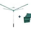 Wäscheschirm "Linomatic 500 deluxe" in Türkis/ Silber - (H)225 cm