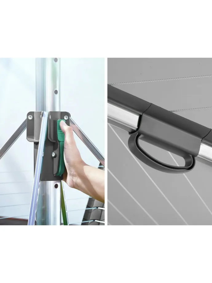 Wäscheschirm "Linomatic 500 Plus" in Silber/ Schwarz - (H)172 cm