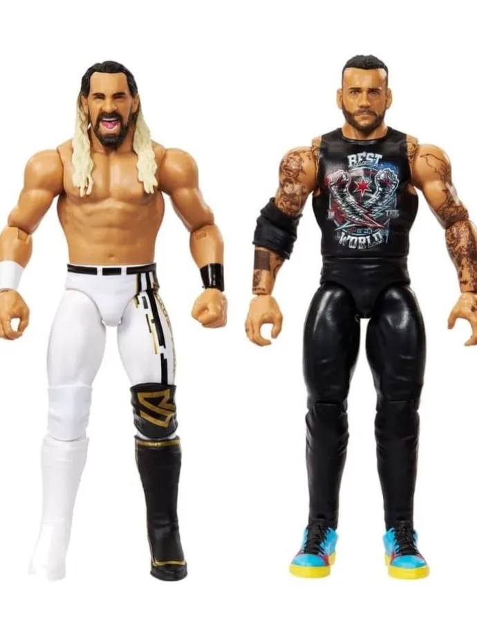 WWE CM Punk V Seth Freakin Rollins 2 Pack Series 23 Wrestling Action Figur