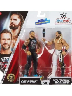 WWE CM Punk V Seth Freakin Rollins 2 Pack Series 23 Wrestling Action Figur