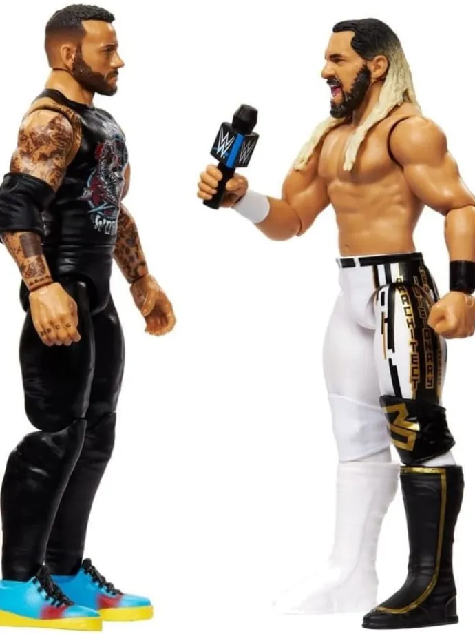 WWE CM Punk V Seth Freakin Rollins 2 Pack Series 23 Wrestling Action Figur