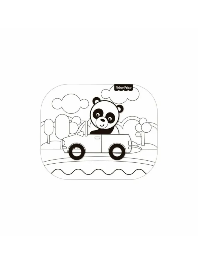 2x Autosonnenschutz mit Pandamotiv – Sonnenschutz für Kinder in Mehrfarbig