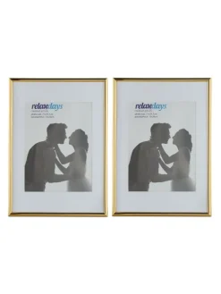 2x Bilderrahmen A4 in Gold