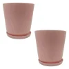 2x Blumentopf in Altrosa - (H) 20 x Ø 20 cm