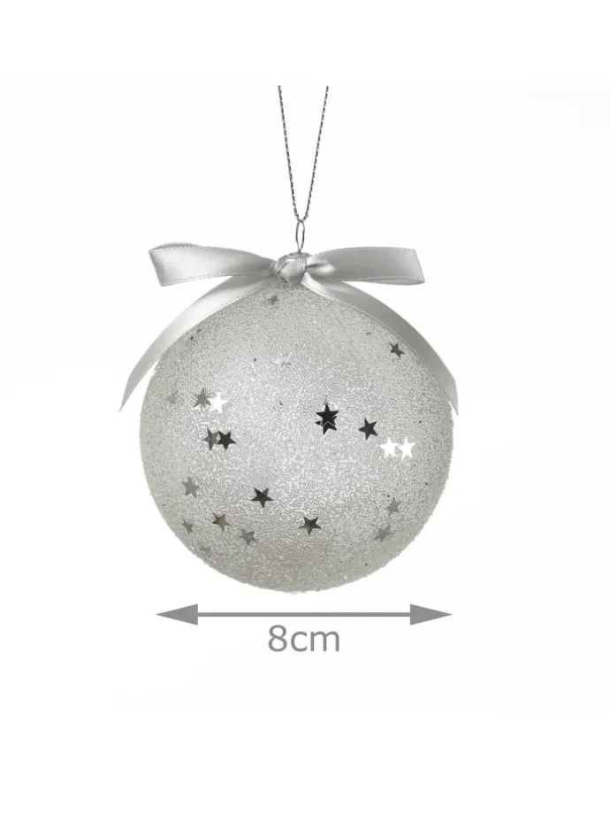 12x Christbaumkugeln Weihnachtskugeln bruchfest 2 Designs D: 8cm transparent