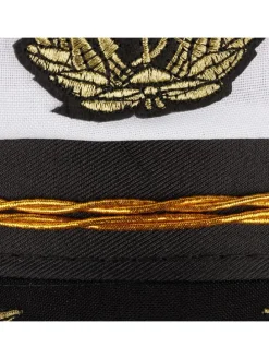 2x Kapitänsmütze in Weiß/ Schwarz