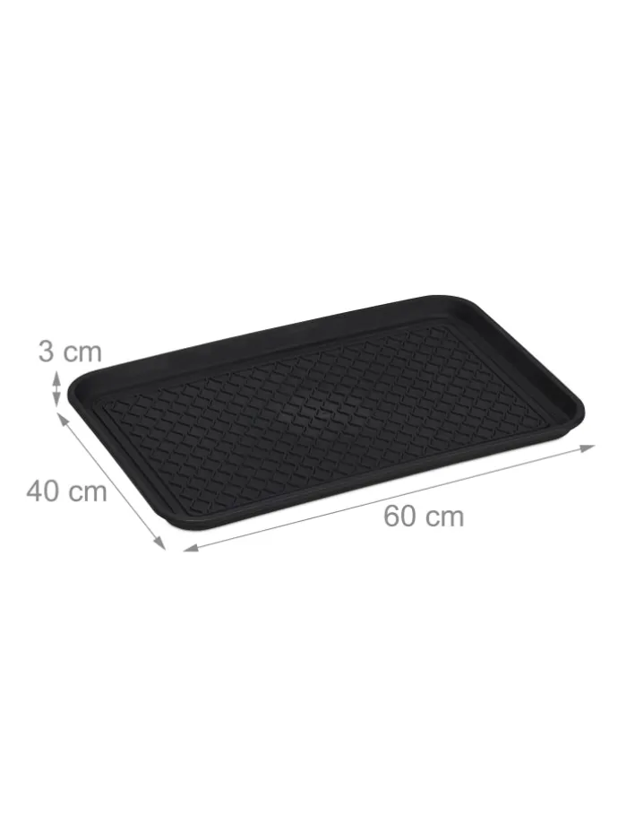 4x Schuhabtropfschale in Schwarz
