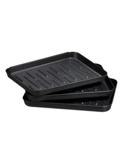 30x Schuhabtropfschale in Schwarz - (B)35 x (H)3 x (T)27 cm
