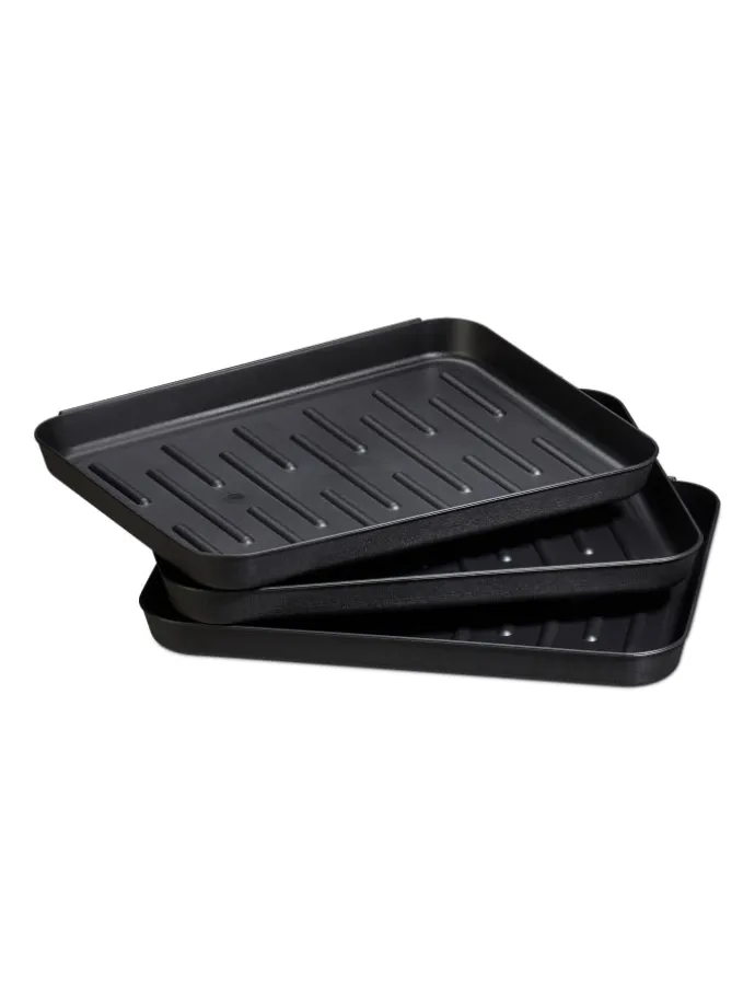 3x Schuhabtropfschale in Schwarz
