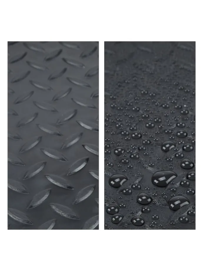 10x Schuhabtropfschale in Schwarz - (B)75 x (H)3 x (T)38 cm