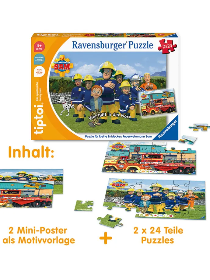 2x 24tlg. Puzzle "Feuerwehrmann" - ab 4 Jahren
