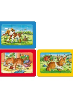 3x 6tlg. Puzzle "Meine Tierfreunde" - ab 2 Jahren