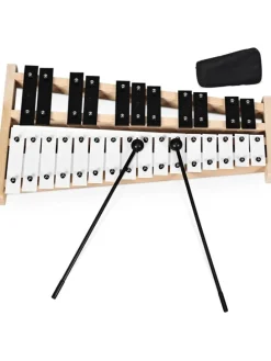 Xylophon 27 Noten Glockenspiel in Schwarz