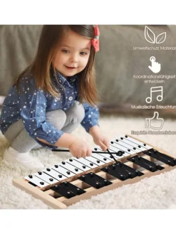 Xylophon 27 Noten Glockenspiel in Schwarz
