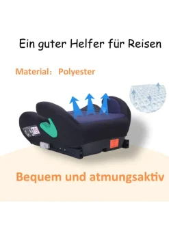 YALION Kindersitzerhöhung mit ISOFIX – ECE R129 (i-Size)Autositzerhöhung