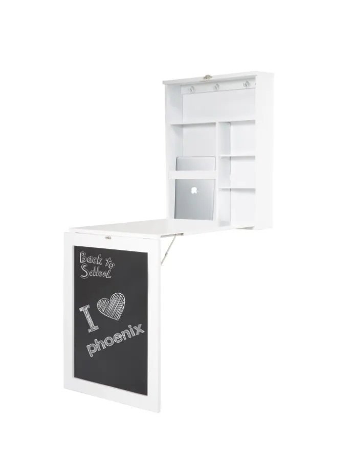 York - Klapptisch, Schreibtisch, weiss B/H/T: 75.5x149x60cm