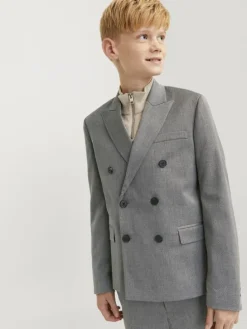 Zweireihiger Blazer in Dark Grey